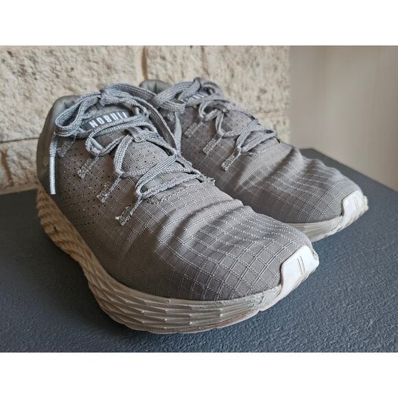 Nobull Ripstop Grey Running Athletic Sneaker/Shoe, Size Womens 9.5, Men 8.0 - Picture 1 of 8